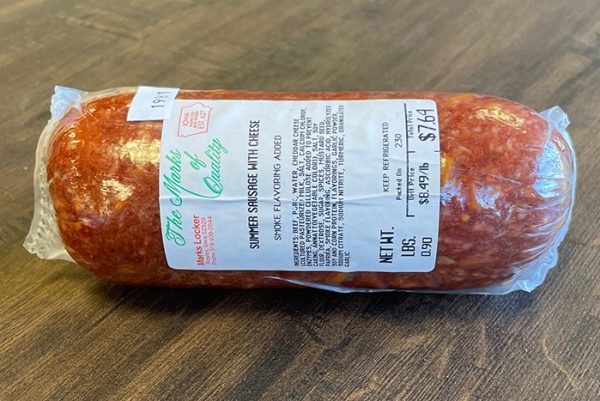 Mark's Locker summer sausage with cheese