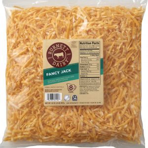 Burnett shredded fancy jack cheese, 2 pounds