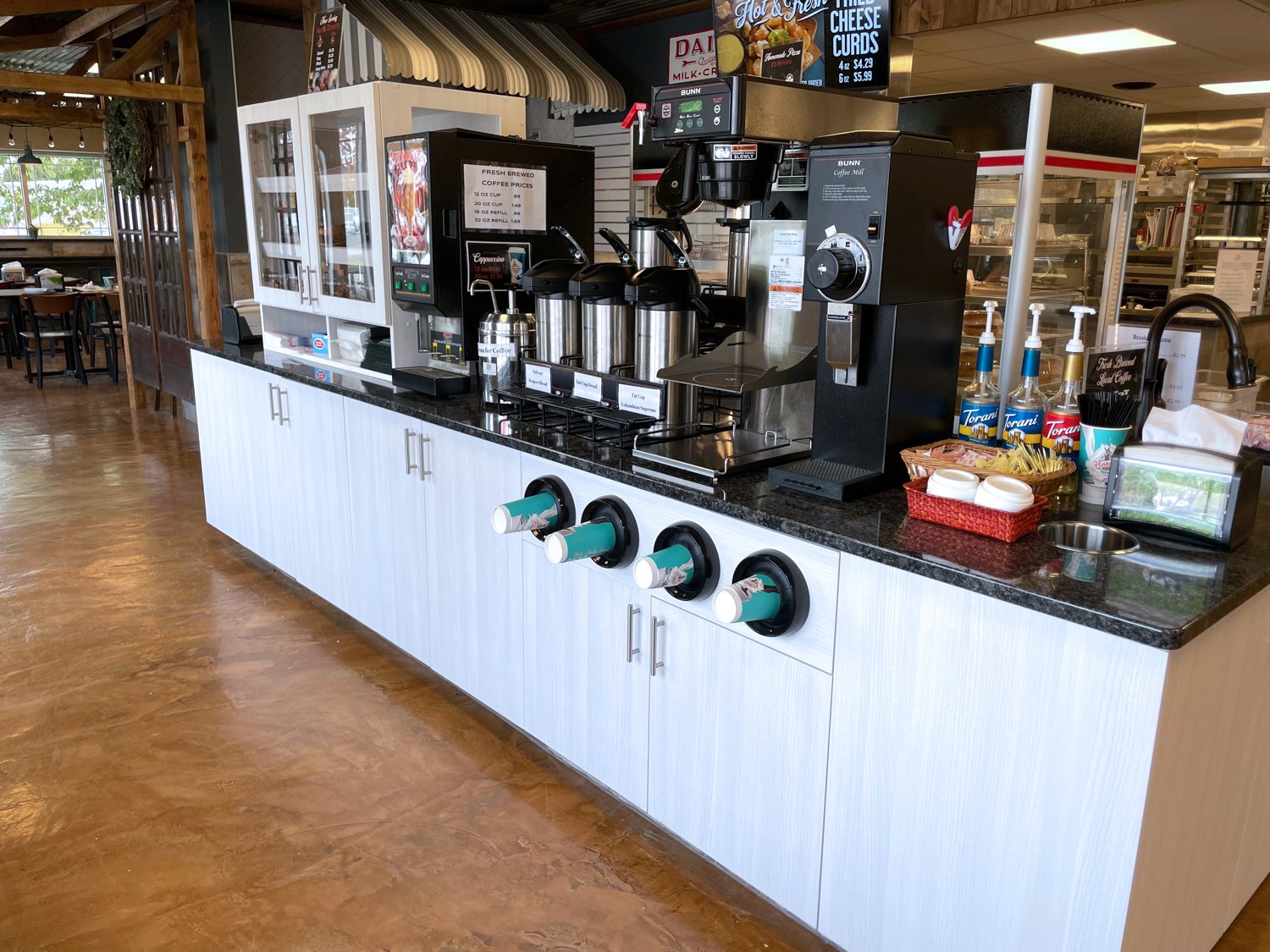 Cedar Falls store coffee station