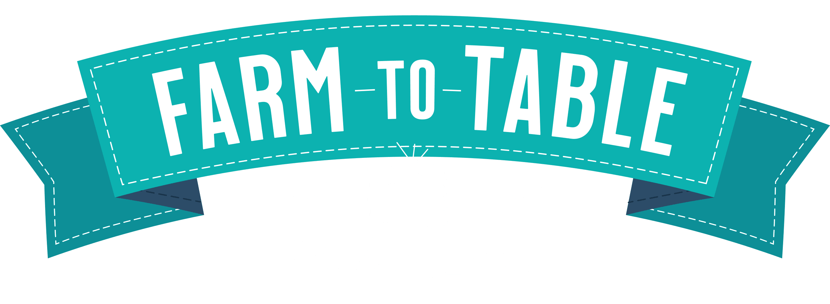 Farm to table banner no background